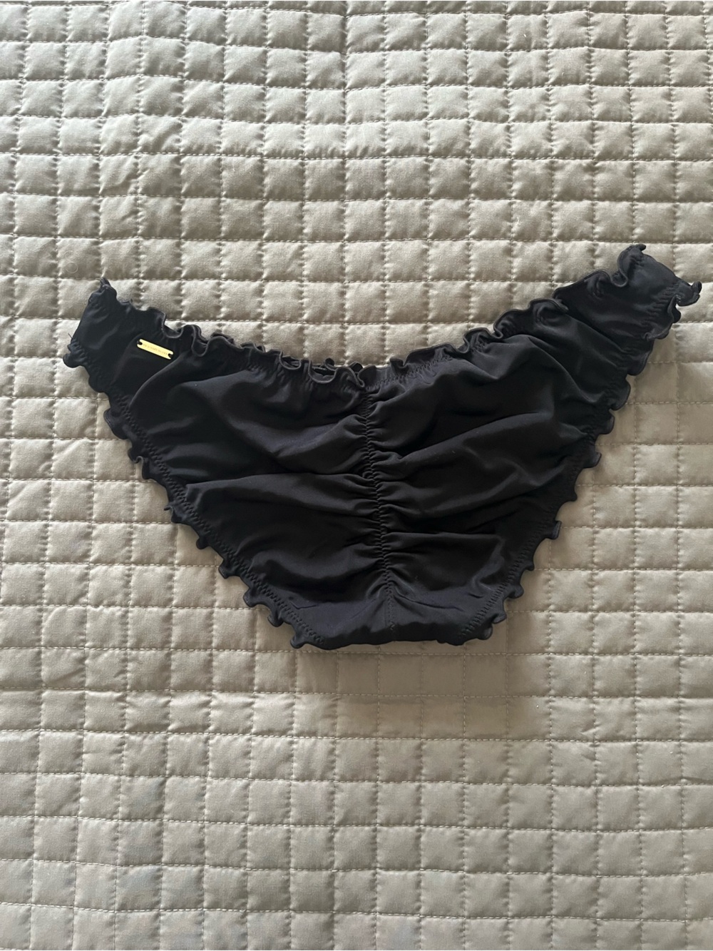 VICTORIA’S SECRET Black Ruffled Bikini Bottom | M